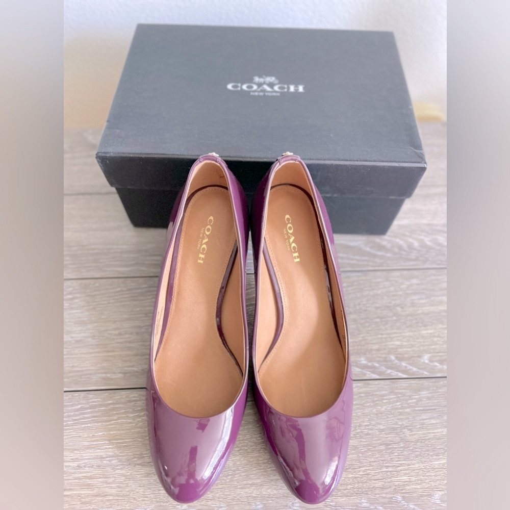 COACH PURPLE SHOES - high heels (size 7)